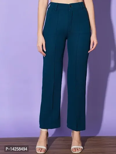 Buy Gloye Women Beige Solid, Self Design Lycra Blend Trousers (Xl) Online  at Best Prices in India - JioMart.